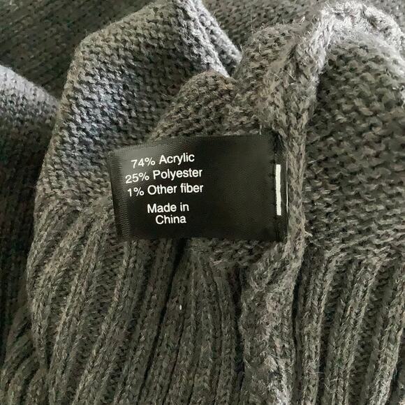 Lane Bryant Fair Isle Heather Gray L/S Mock Turtleneck Sweater Dress 14/16 NWOT - Picture 8 of 11